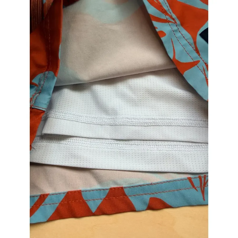 Quiksilver waterman boardshorts blue orange floral size med